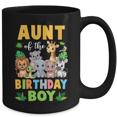 Aunt Of The Birthday Boy Kids Safari Jungle Animal Mug | teecentury
