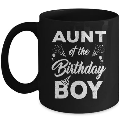 Aunt Of The Birthday Boy Matching Family Party 1st Birthday Mug | teecentury