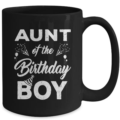 Aunt Of The Birthday Boy Matching Family Party 1st Birthday Mug | teecentury