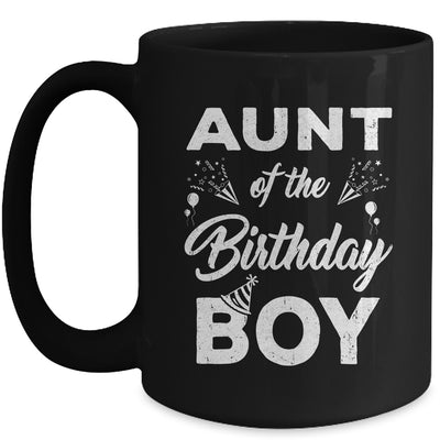 Aunt Of The Birthday Boy Matching Family Party 1st Birthday Mug | teecentury