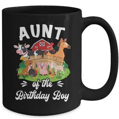 Aunt Of The Birthday Boy Party Cow Farm 1st Birthday Party Mug | teecentury