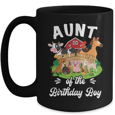 Aunt Of The Birthday Boy Party Cow Farm 1st Birthday Party Mug | teecentury
