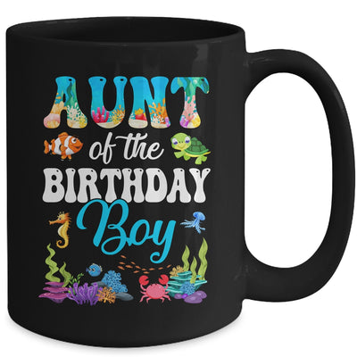 Aunt Of The Birthday Boy Sea Fish Ocean Aquarium Party Mug | teecentury