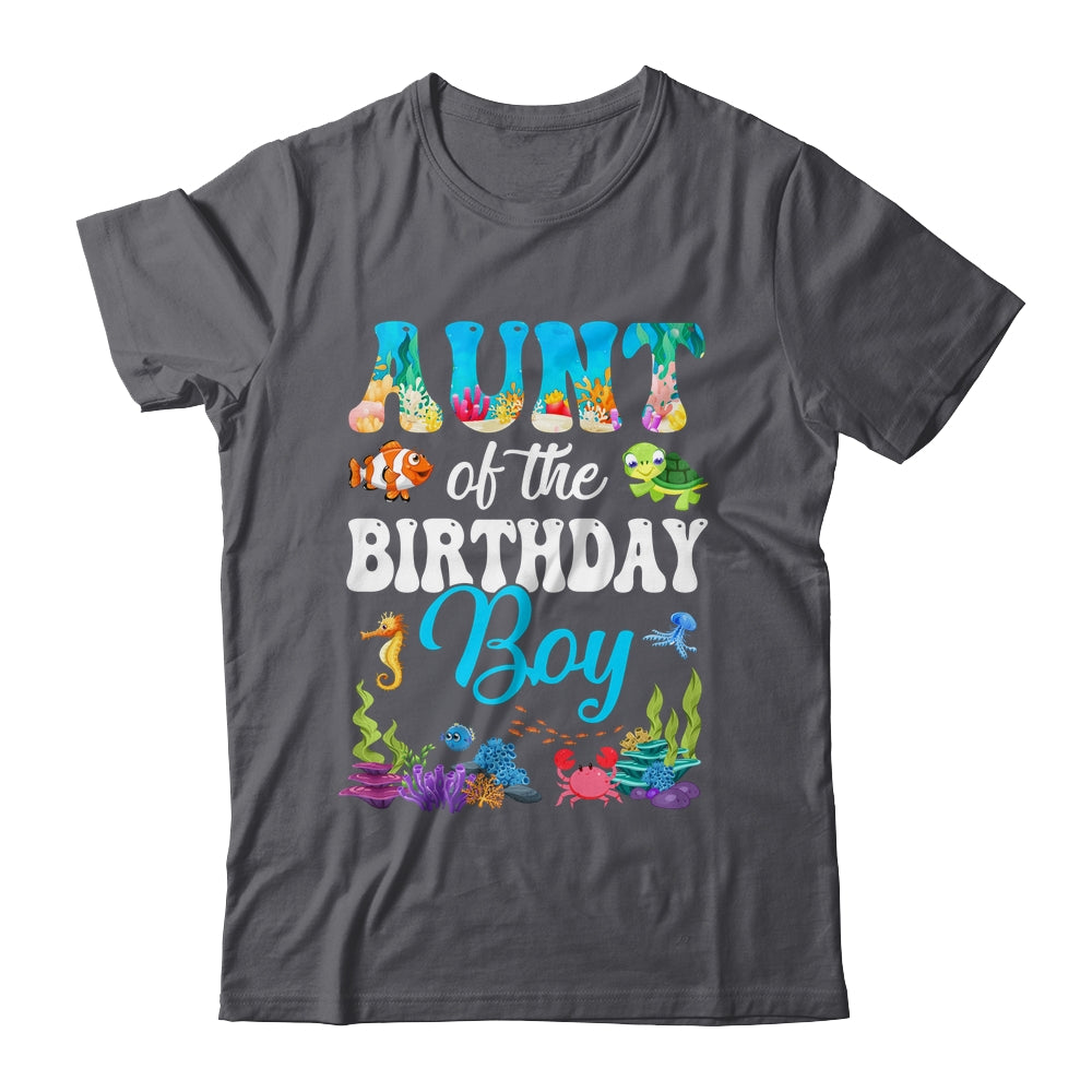 Aunt Of The Birthday Boy Sea Fish Ocean Aquarium Party Shirt & Hoodie | teecentury