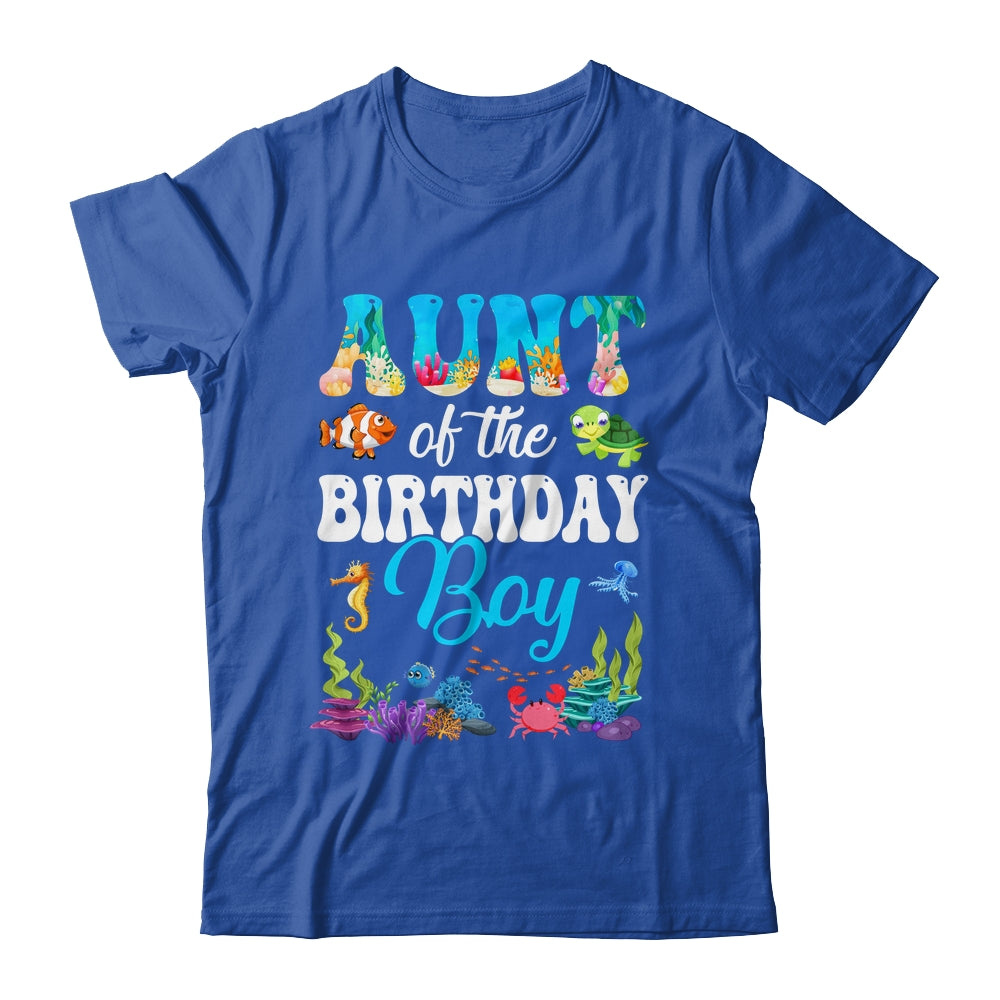 Aunt Of The Birthday Boy Sea Fish Ocean Aquarium Party Shirt & Hoodie | teecentury
