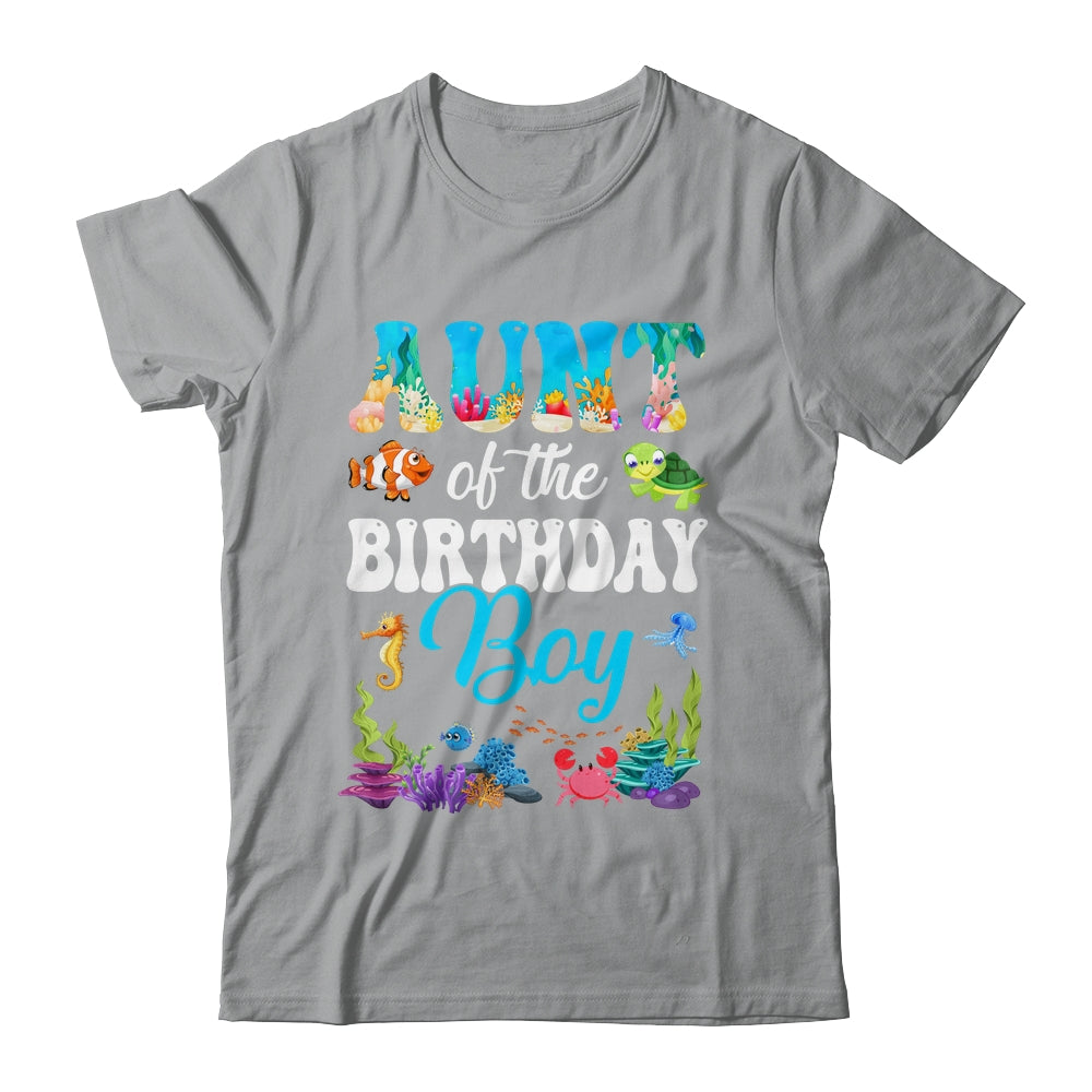 Aunt Of The Birthday Boy Sea Fish Ocean Aquarium Party Shirt & Hoodie | teecentury