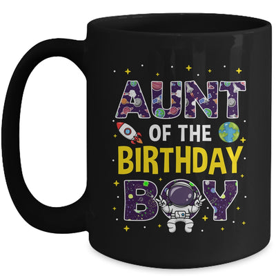 Aunt Of The Birthday Boy Space Astronaut Birthday Family Mug | teecentury