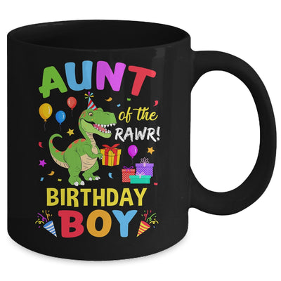 Aunt Of The Birthday Boy T-Rex Funny Dinosaur Boy Party Mug | teecentury