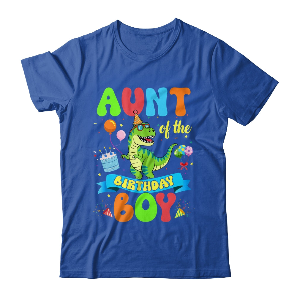 Aunt Of The Birthday Boy TRex Dinosaur Birthday Family Shirt & Hoodie | teecentury