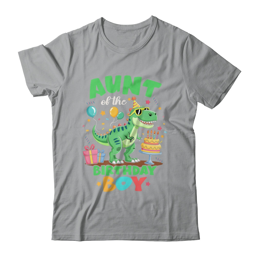 Aunt Of The Birthday Boy T Rex Dinosaur Family Party Shirt & Hoodie | teecentury
