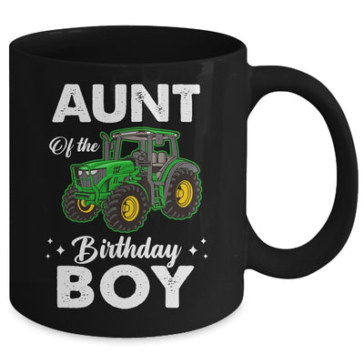 Aunt Of The Birthday Boy Tractors Farm Party Farmer Mug | teecentury