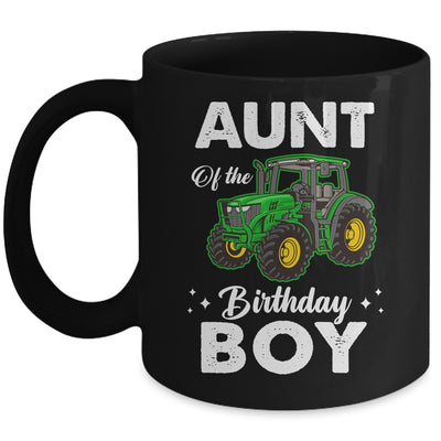 Aunt Of The Birthday Boy Tractors Farm Party Farmer Mug | teecentury