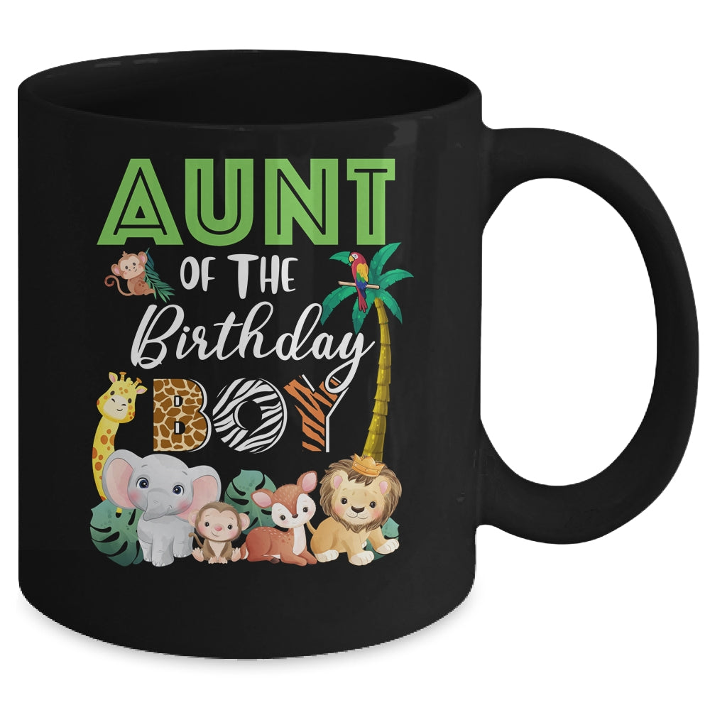 Aunt Of The Birthday Boy Wild Zoo Theme Safari Party Mug | teecentury