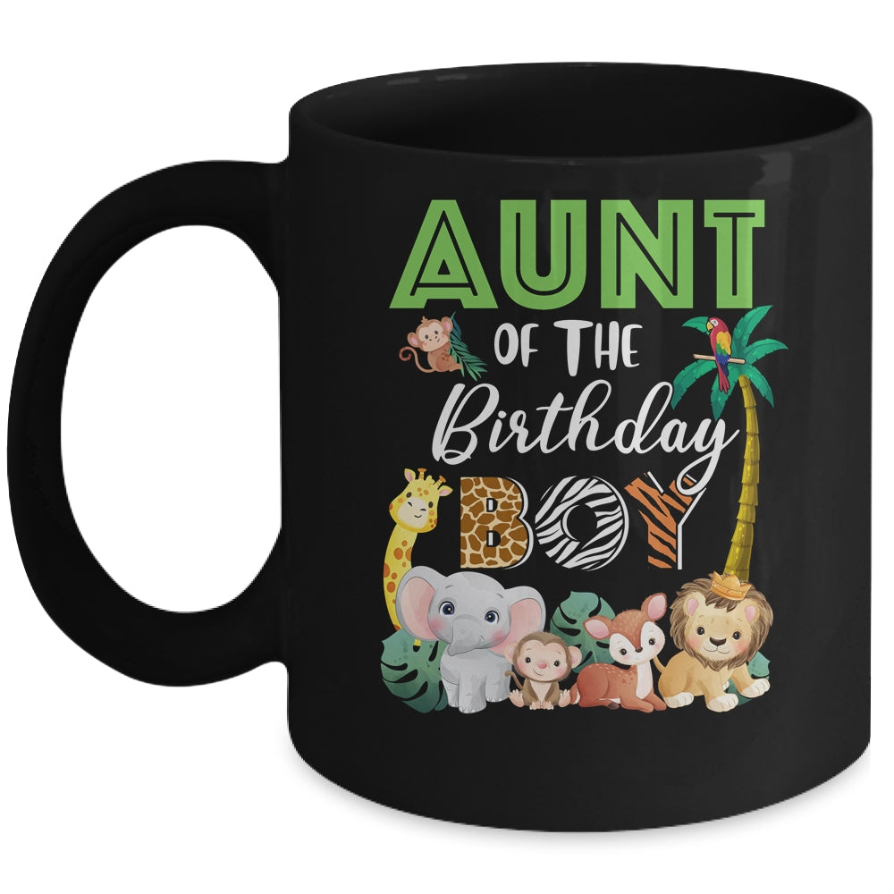 Aunt Of The Birthday Boy Wild Zoo Theme Safari Party Mug | teecentury