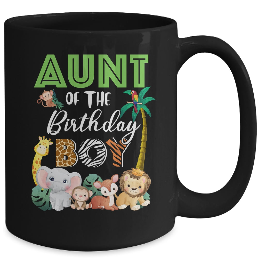 Aunt Of The Birthday Boy Wild Zoo Theme Safari Party Mug | teecentury