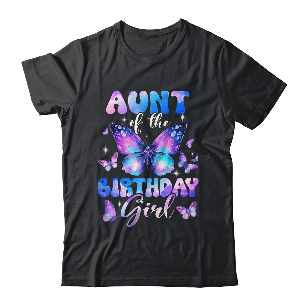 Aunt Of The Birthday Girl Butterfly Family Matching Shirt & Hoodie | teecentury
