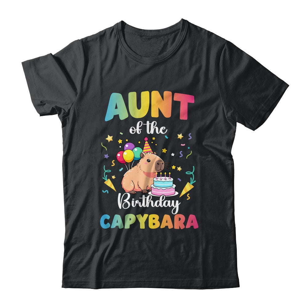 Aunt Of The Birthday Girl Capybara Bday Party Family Shirt & Hoodie | teecentury