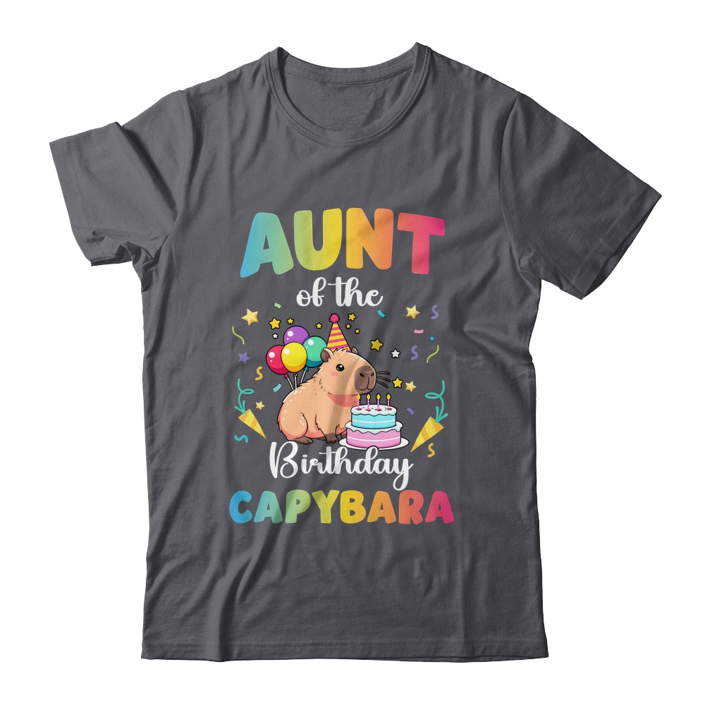 Aunt Of The Birthday Girl Capybara Bday Party Family Shirt & Hoodie | teecentury