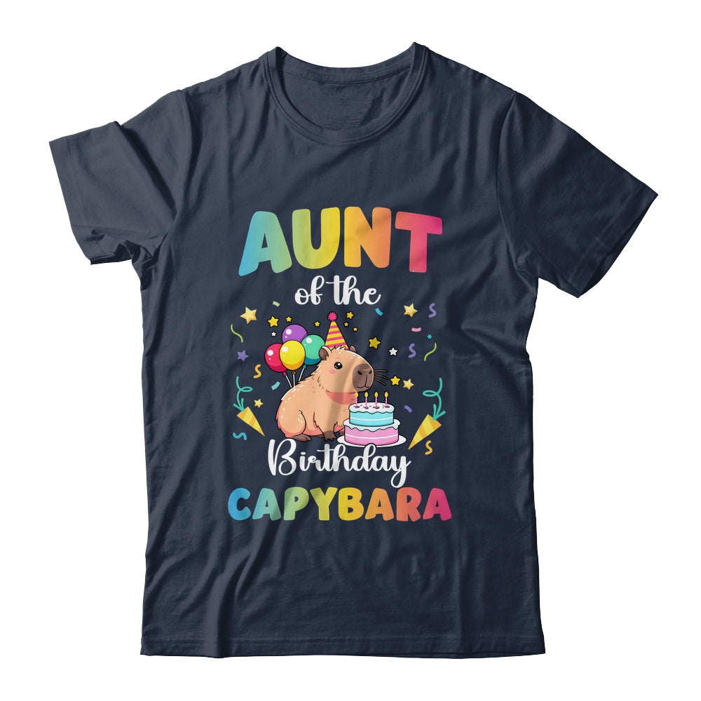 Aunt Of The Birthday Girl Capybara Bday Party Family Shirt & Hoodie | teecentury