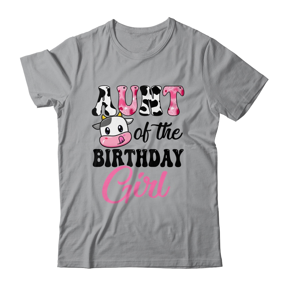 Aunt Of The Birthday Girl Cow Farm 1st Birthday Girl Shirt & Hoodie | teecentury