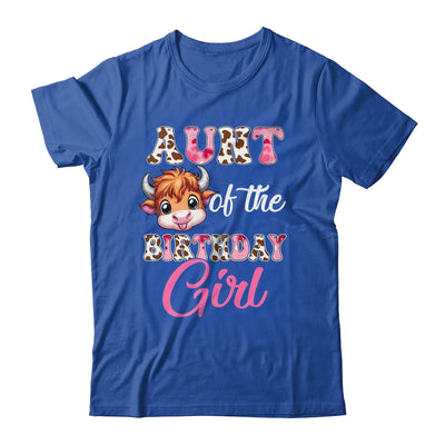 Aunt Of The Birthday Girl Highland Cow Farm 1st Birthday Shirt & Hoodie | teecentury