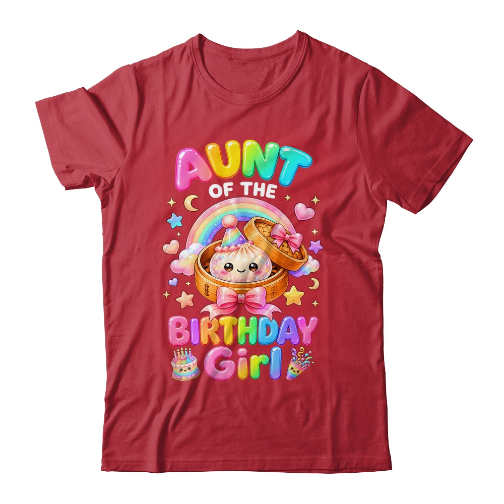 Aunt Of The Birthday Girl Kawaii Dumpling Squishy Family Shirt & Hoodie | teecentury