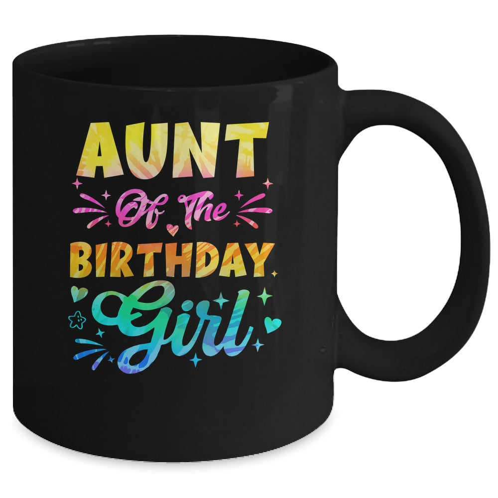 Aunt Of The Birthday Girl Tie Dye 1st Birthday Family Mug | teecentury