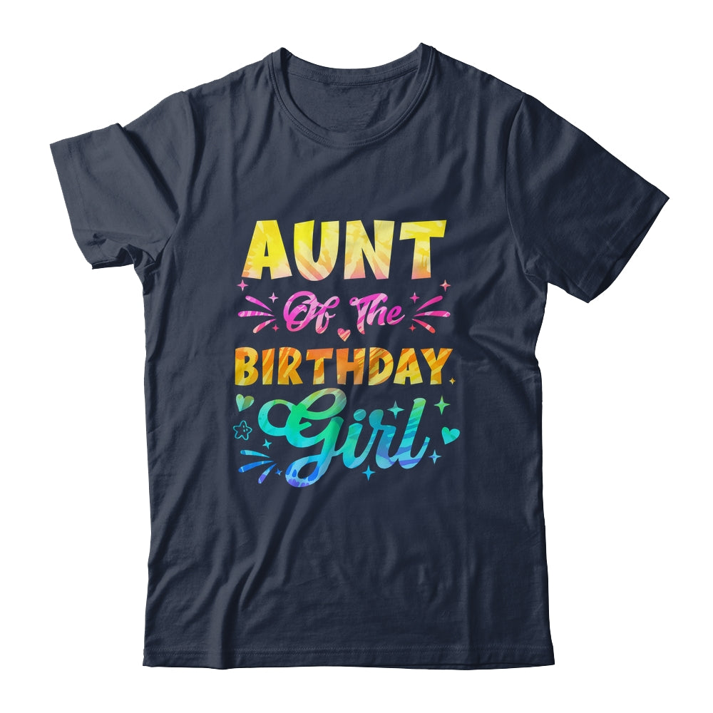Aunt Of The Birthday Girl Tie Dye 1st Birthday Family Shirt & Hoodie | teecentury