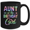 Aunt Of The Birthday Girl Tie Dye 1st Birthday Girl Family Mug | teecentury