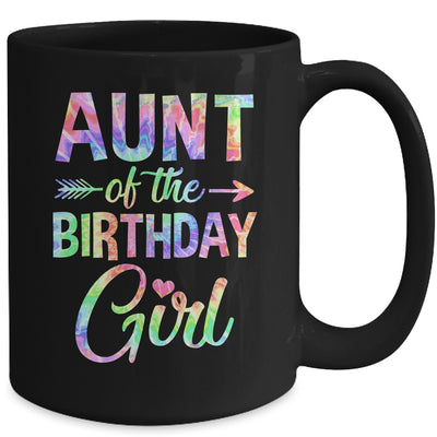 Aunt Of The Birthday Girl Tie Dye 1st Birthday Girl Family Mug | teecentury