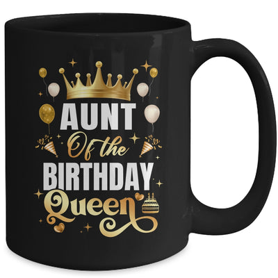 Aunt Of The Birthday Queen Funny Matching Birthday Party Mug | teecentury