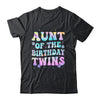 Aunt Of The Birthday Twins Girls Kids Party Retro Bday Shirt & Hoodie | teecentury