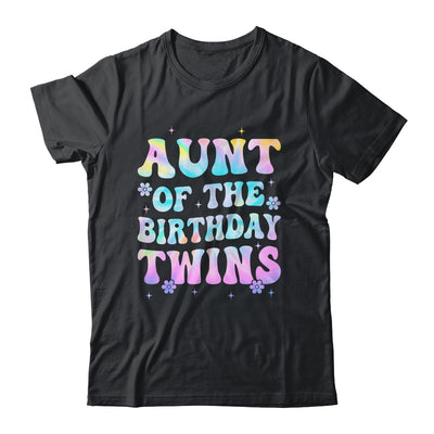 Aunt Of The Birthday Twins Girls Kids Party Retro Bday Shirt & Hoodie | teecentury