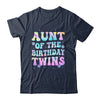 Aunt Of The Birthday Twins Girls Kids Party Retro Bday Shirt & Hoodie | teecentury