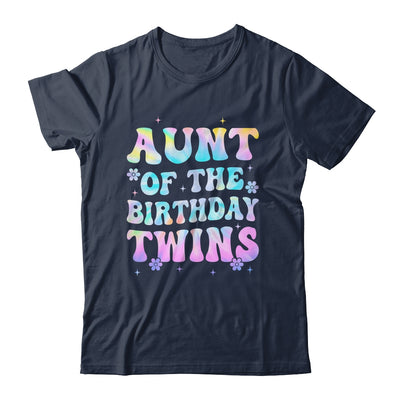 Aunt Of The Birthday Twins Girls Kids Party Retro Bday Shirt & Hoodie | teecentury