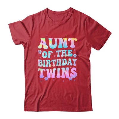 Aunt Of The Birthday Twins Girls Kids Party Retro Bday Shirt & Hoodie | teecentury