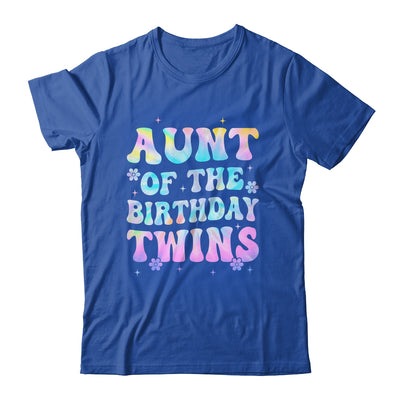 Aunt Of The Birthday Twins Girls Kids Party Retro Bday Shirt & Hoodie | teecentury