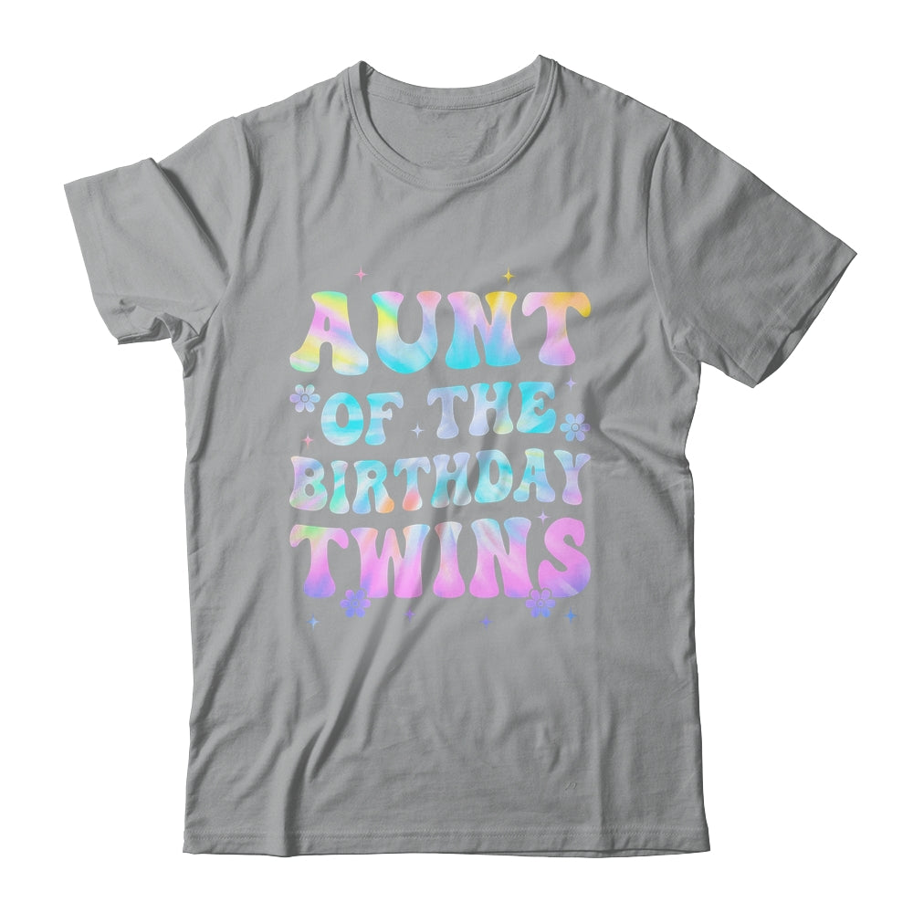 Aunt Of The Birthday Twins Girls Kids Party Retro Bday Shirt & Hoodie | teecentury