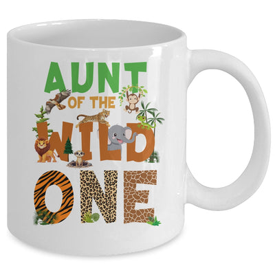 Aunt Of The Birthday Wild One Safari Birthday Boy Family Mug | teecentury