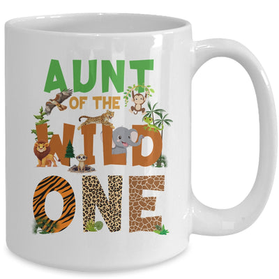 Aunt Of The Birthday Wild One Safari Birthday Boy Family Mug | teecentury