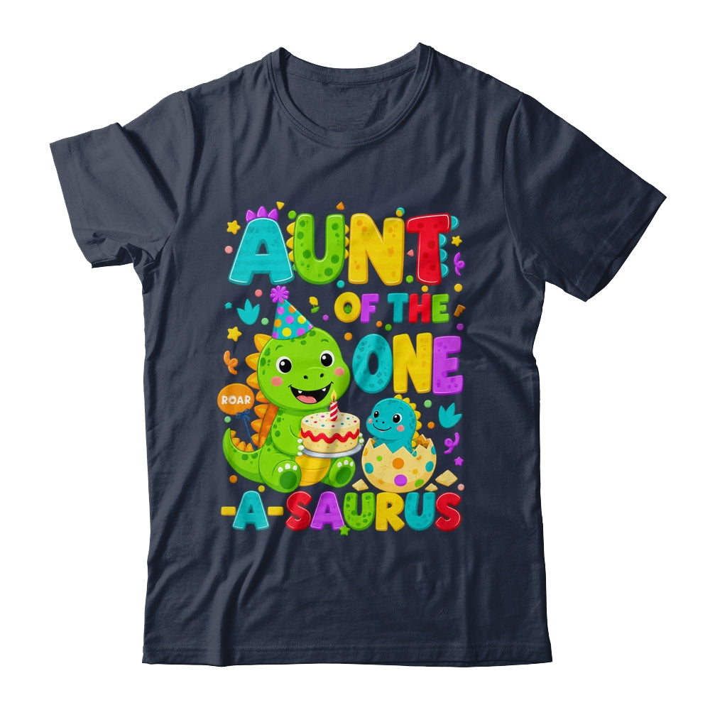 Aunt Of The One-A-Saurus 1St Birthday Boy T-Rex Dinosaur Shirt & Hoodie | teecentury