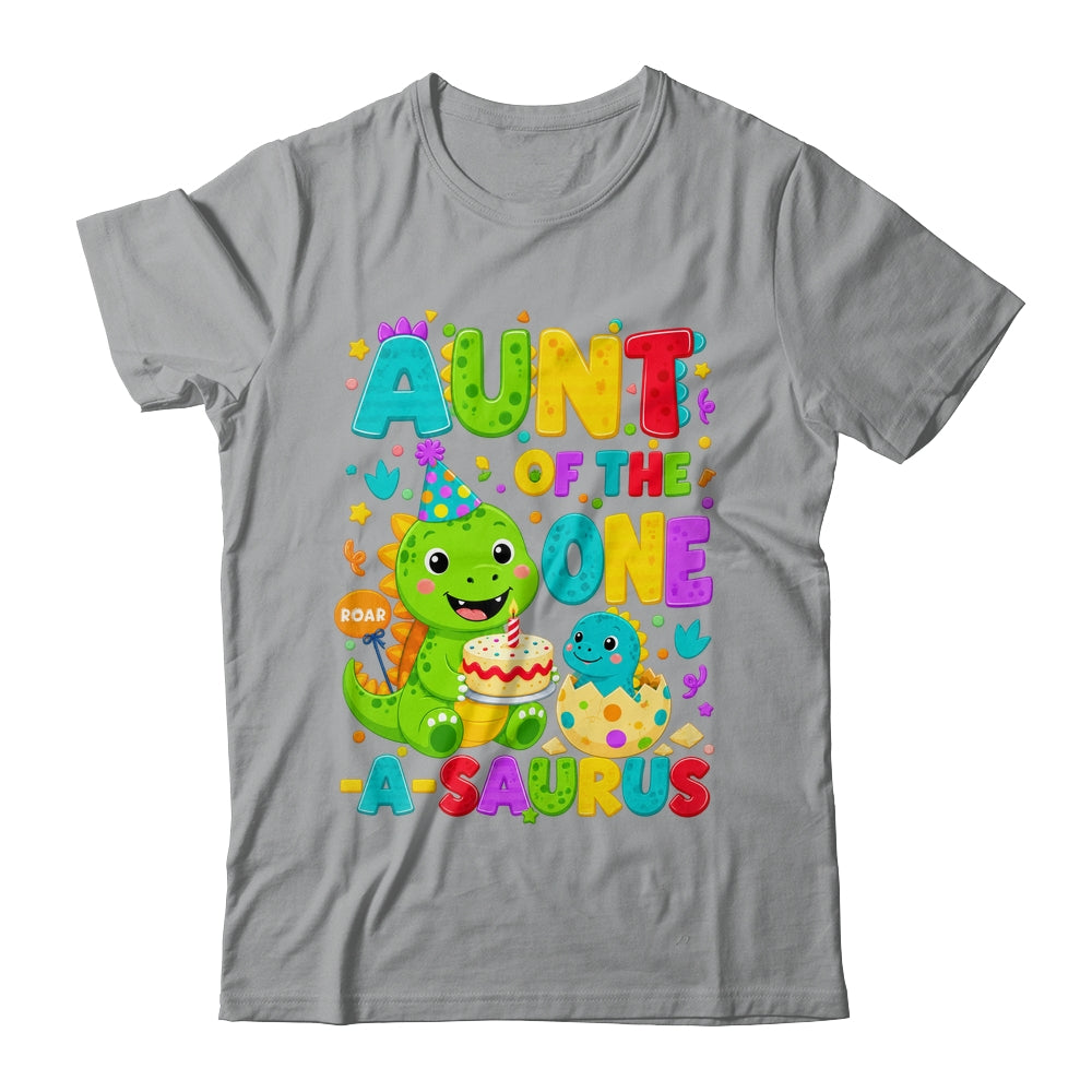 Aunt Of The One-A-Saurus 1St Birthday Boy T-Rex Dinosaur Shirt & Hoodie | teecentury