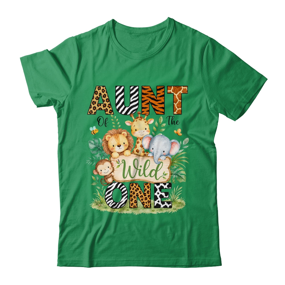 Aunt Of The Wild One First Birthday Boy Jungle Safari Shirt & Hoodie | teecentury