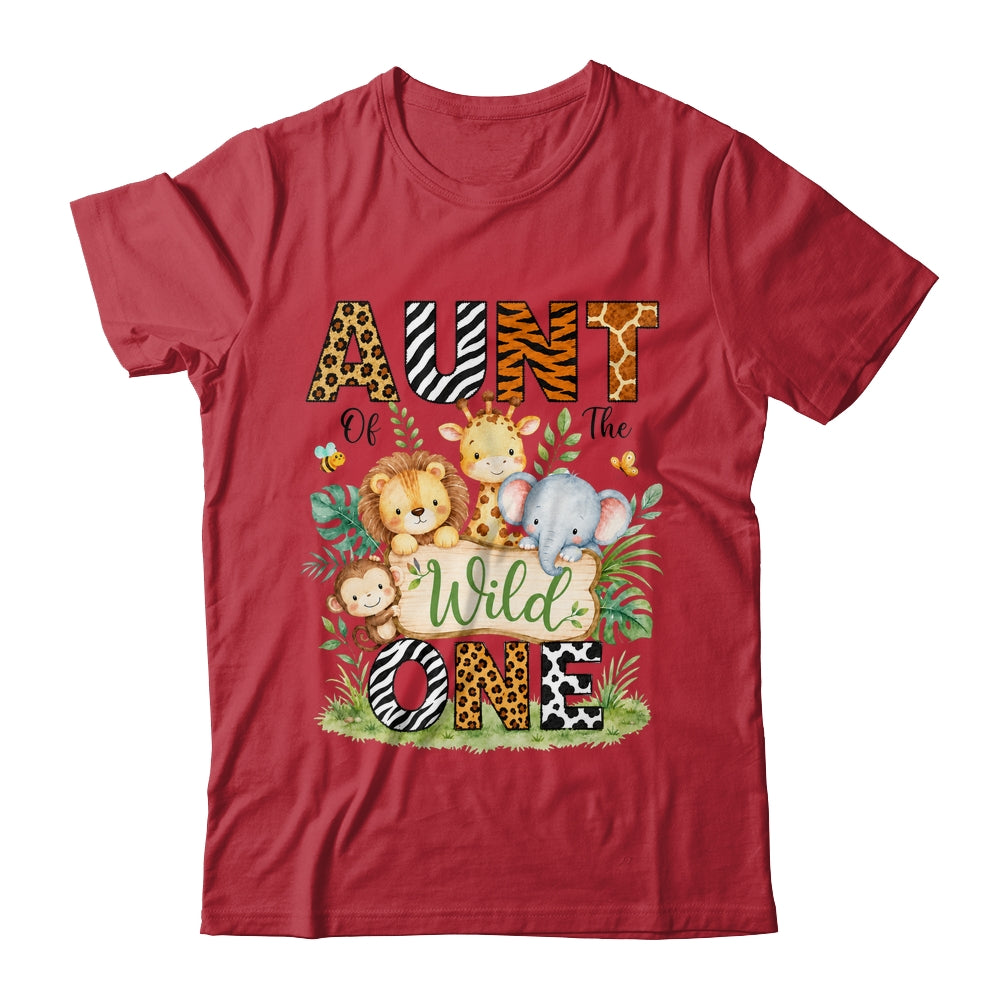 Aunt Of The Wild One First Birthday Boy Jungle Safari Shirt & Hoodie | teecentury