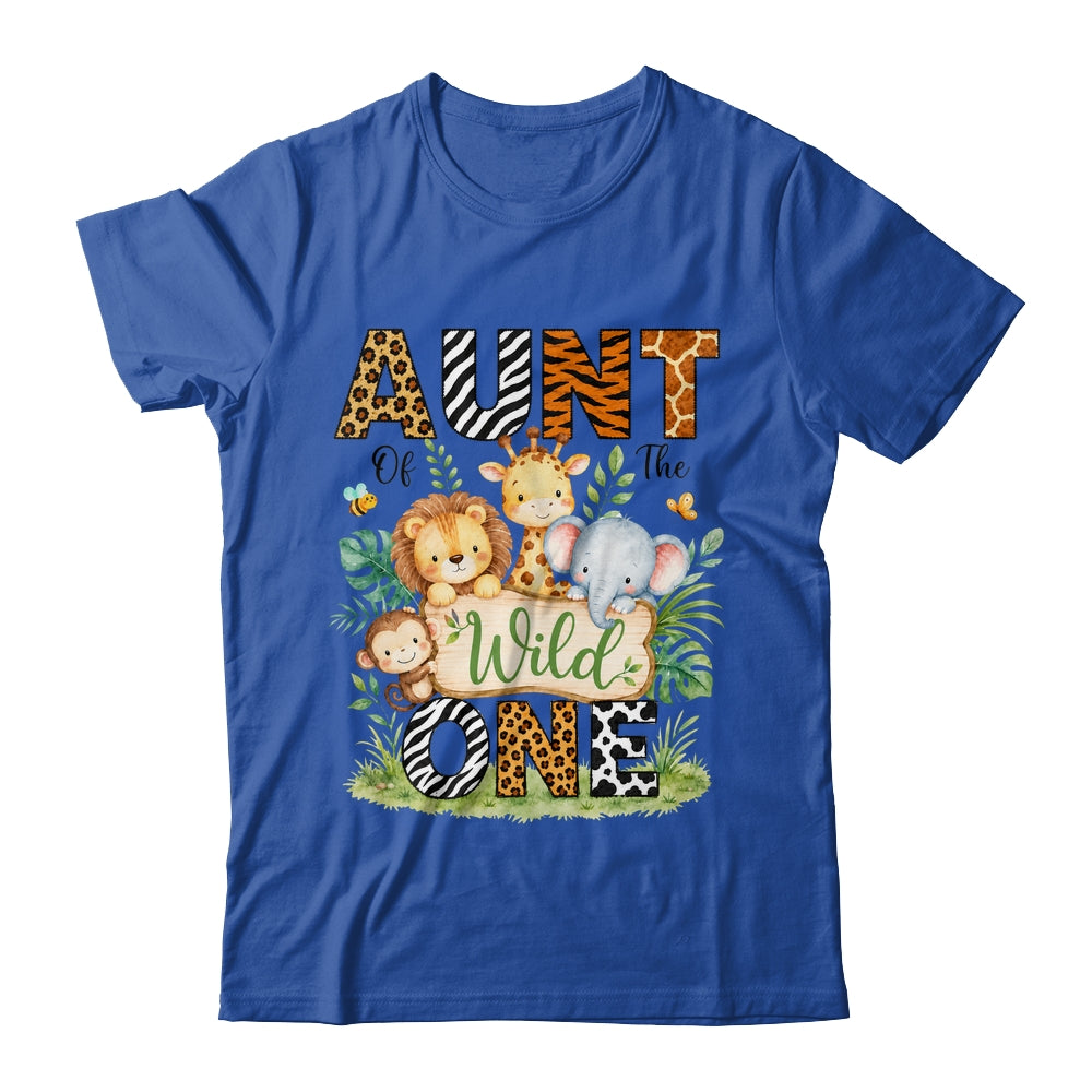 Aunt Of The Wild One First Birthday Boy Jungle Safari Shirt & Hoodie | teecentury