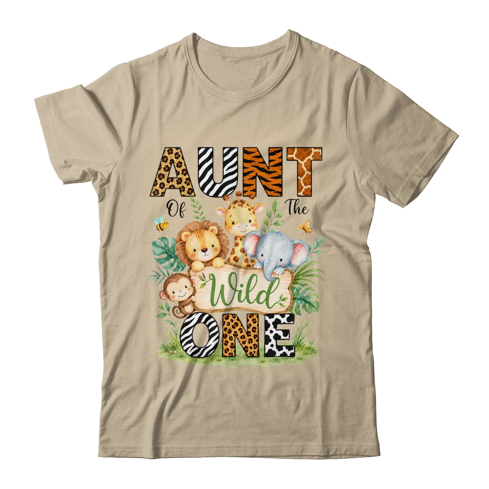 Aunt Of The Wild One First Birthday Boy Jungle Safari Shirt & Hoodie | teecentury