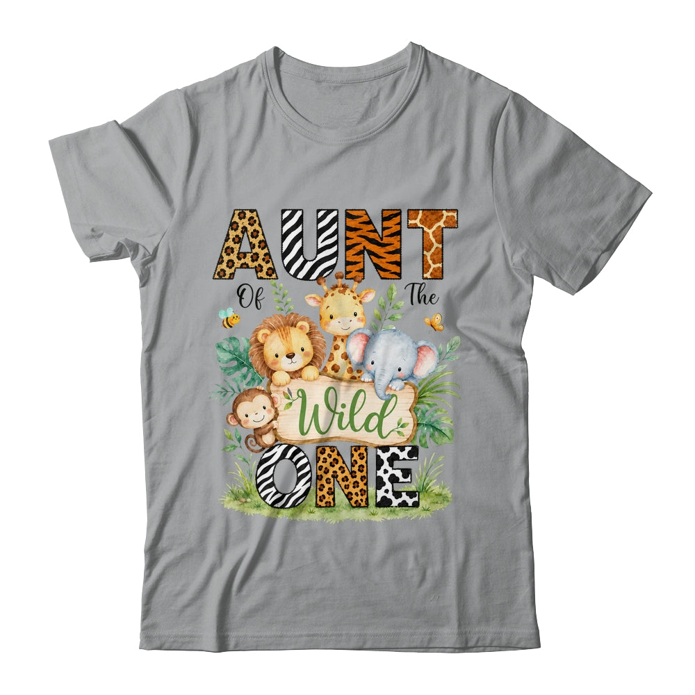 Aunt Of The Wild One First Birthday Boy Jungle Safari Shirt & Hoodie | teecentury
