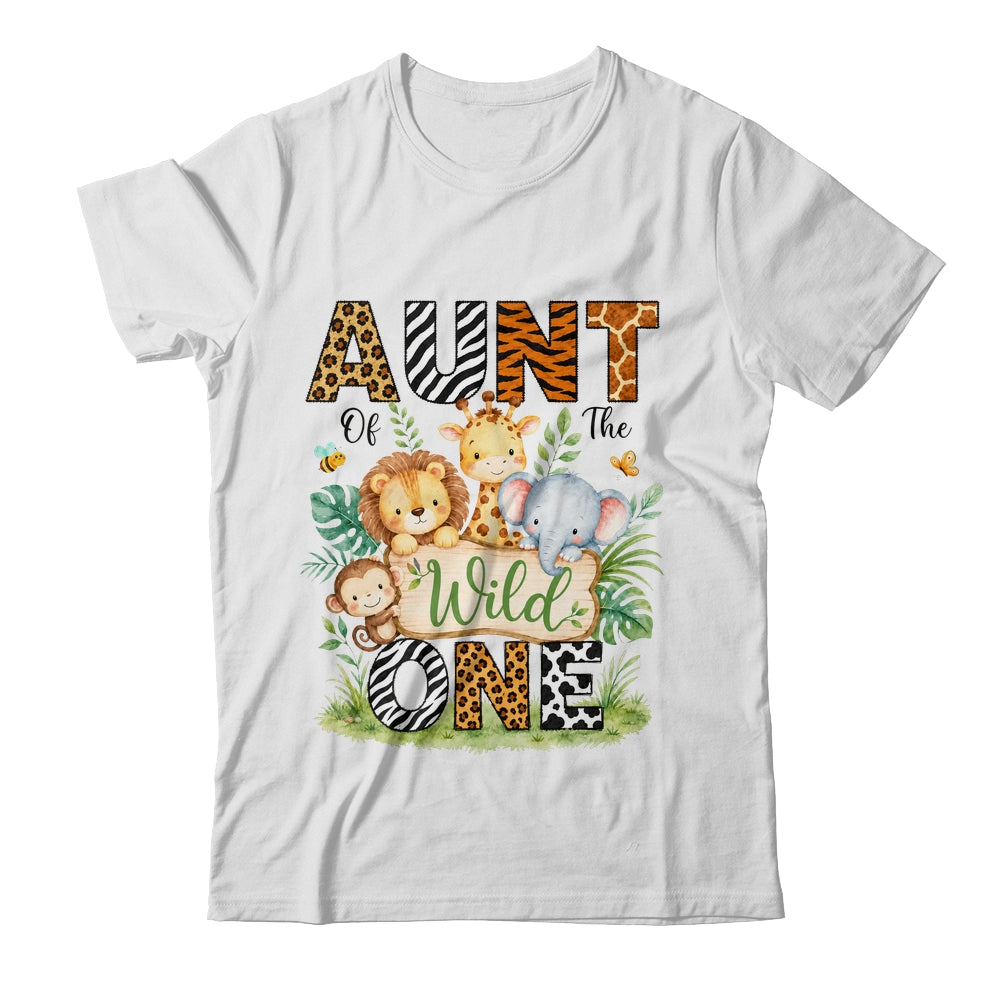 Aunt Of The Wild One First Birthday Boy Jungle Safari Shirt & Hoodie | teecentury