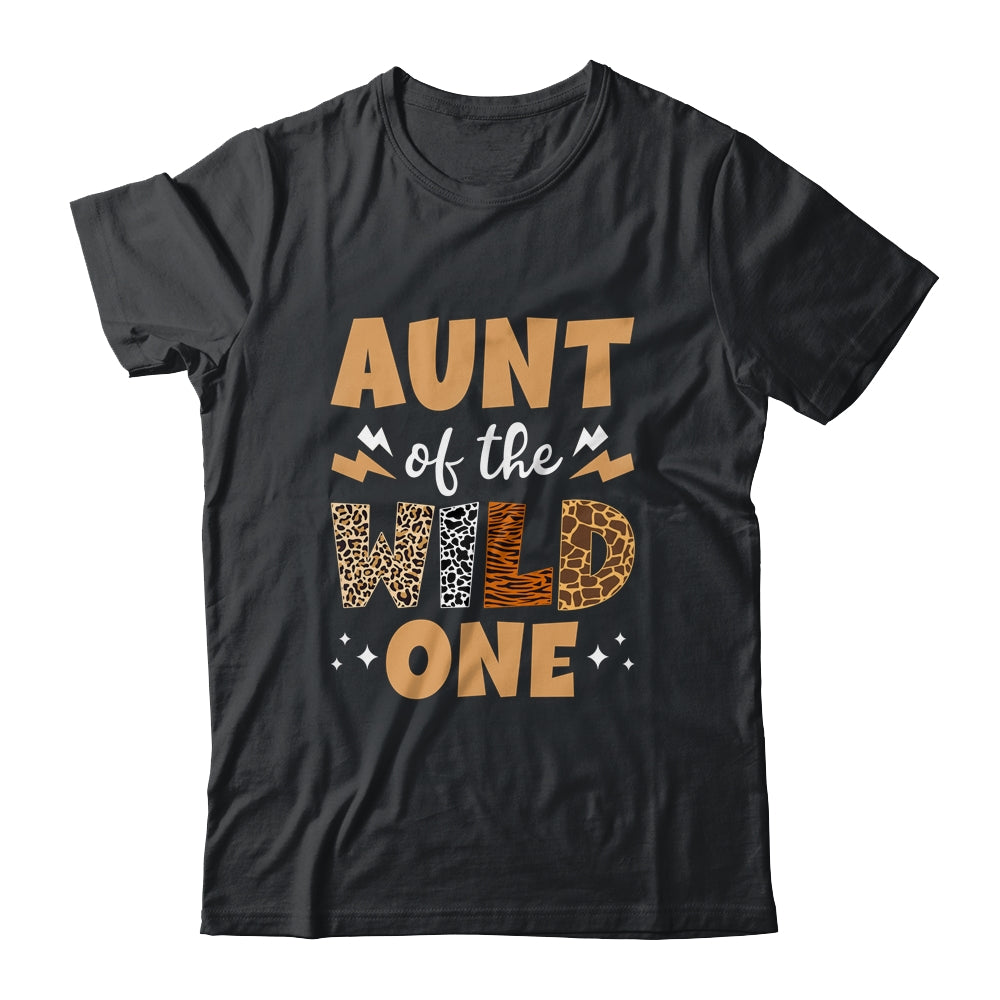 Aunt Of Wild One Jungle 1st Birthday Party Leopard Shirt & Hoodie | teecentury