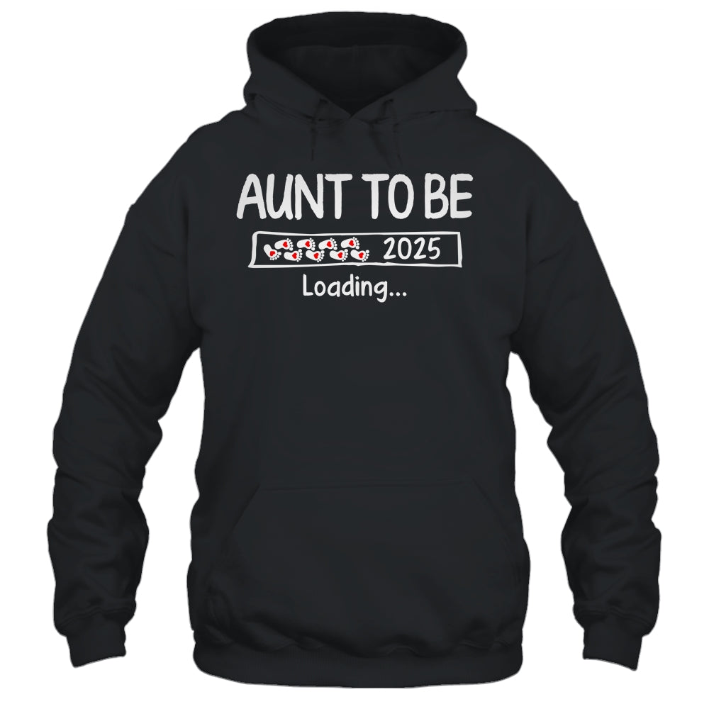 Aunt To Be 2025 Loading Promoted To Aunt Est 2025 Shirt & Tank Top | teecentury